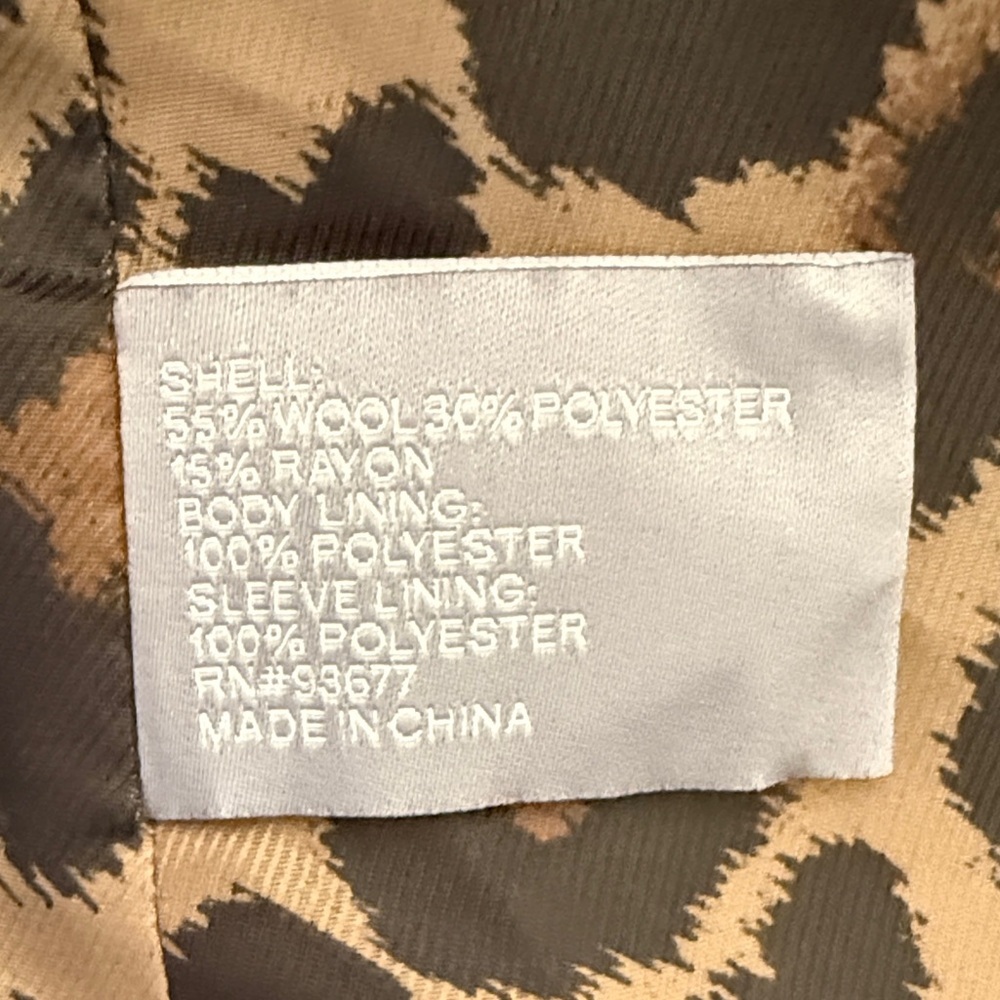 JCPenney Women's Camel Double-Breasted Peacoat - Picture 6 of 7